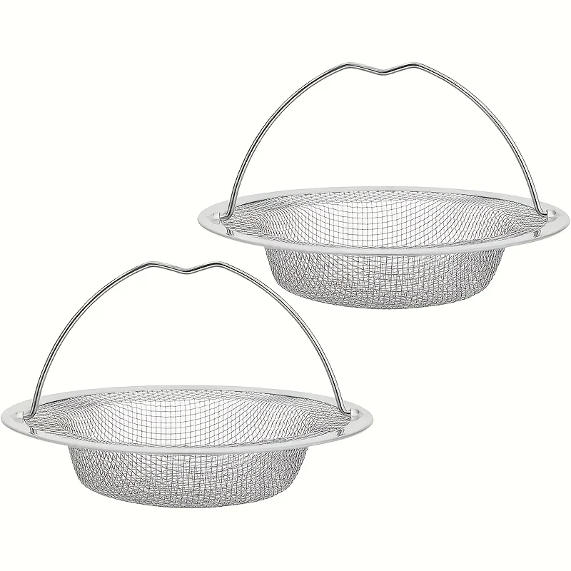 Stainless Steel Kitchen and Bathroom Sink Drain Filter (2-Pack)