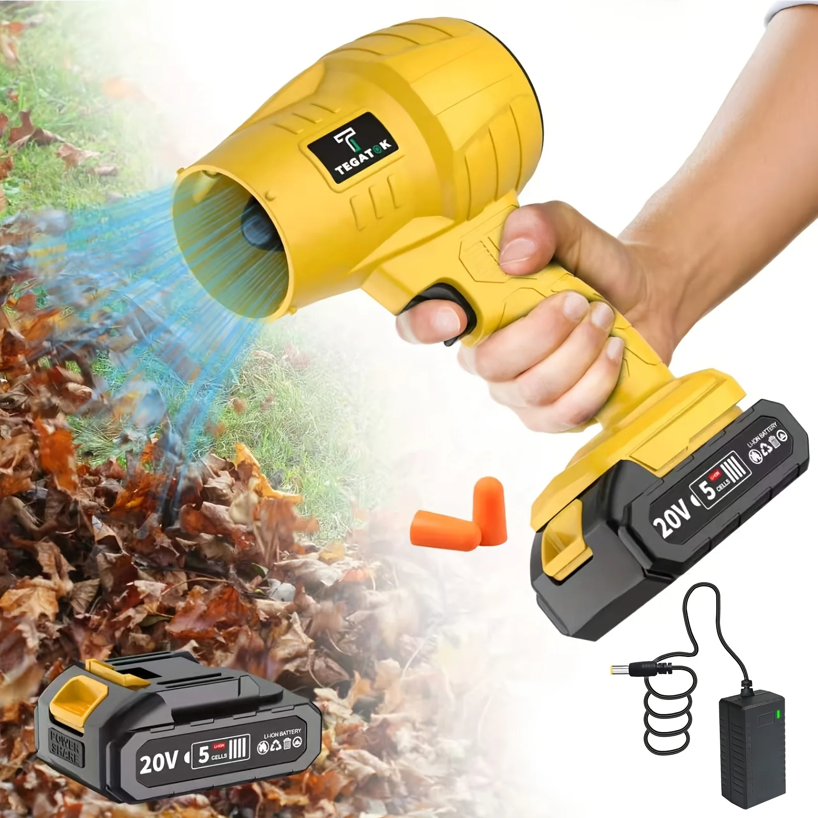 20000RPM Cordless Leaf Blower with 20V Battery and 2.0/4.0AH Options