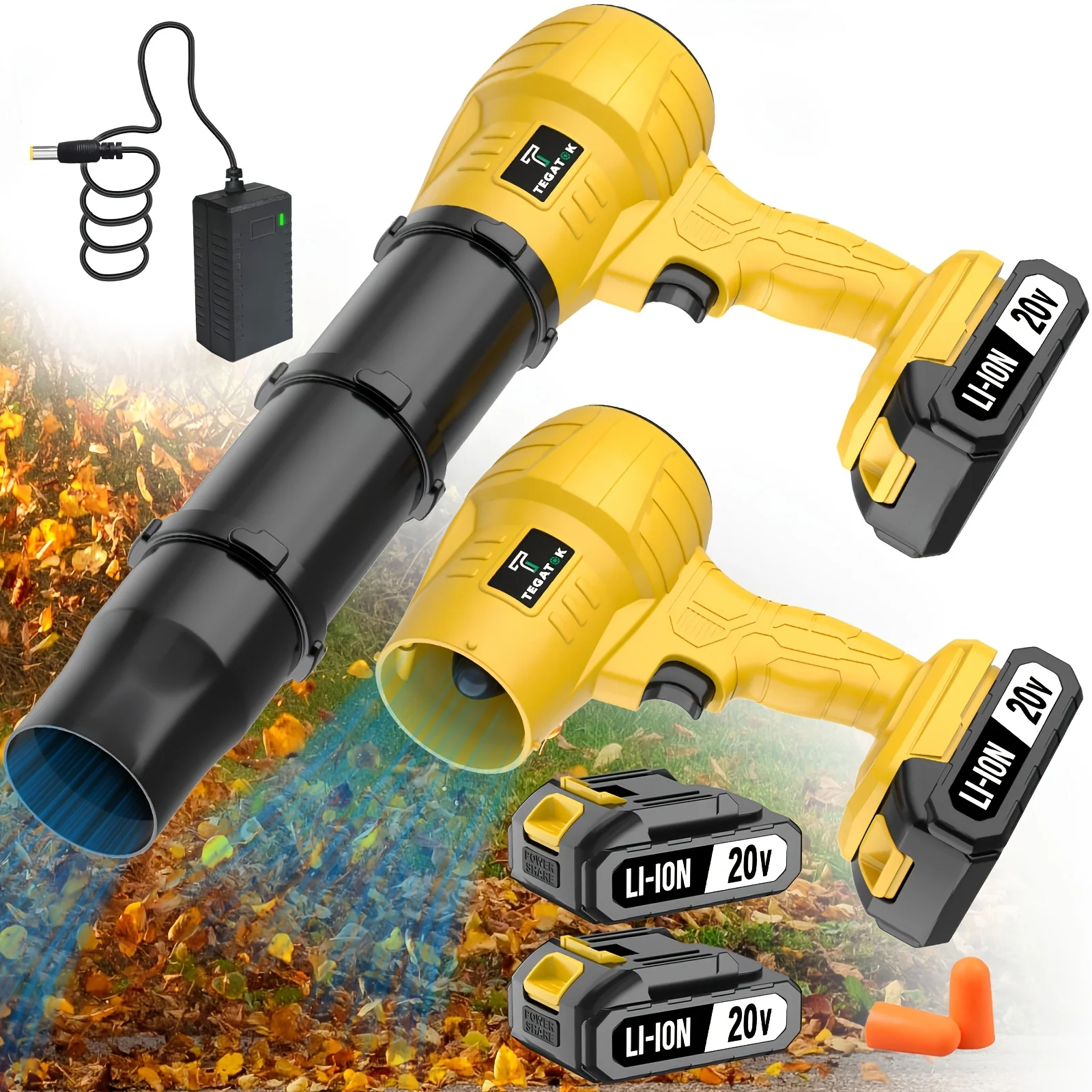 20000RPM Cordless Leaf Blower with 20V Battery and 2.0/4.0AH Options