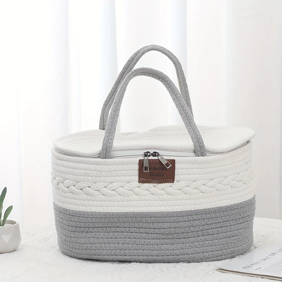 Large portable diaper organizer with sturdy handles