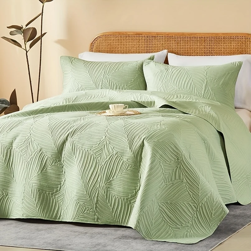 2 or 3 Piece Quilt Set with Modern Coin Pattern for All-Season Comfort