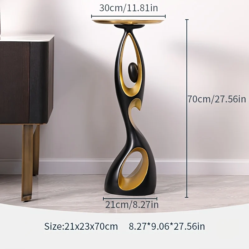 Large abstract resin floor decoration for entryways and living spaces