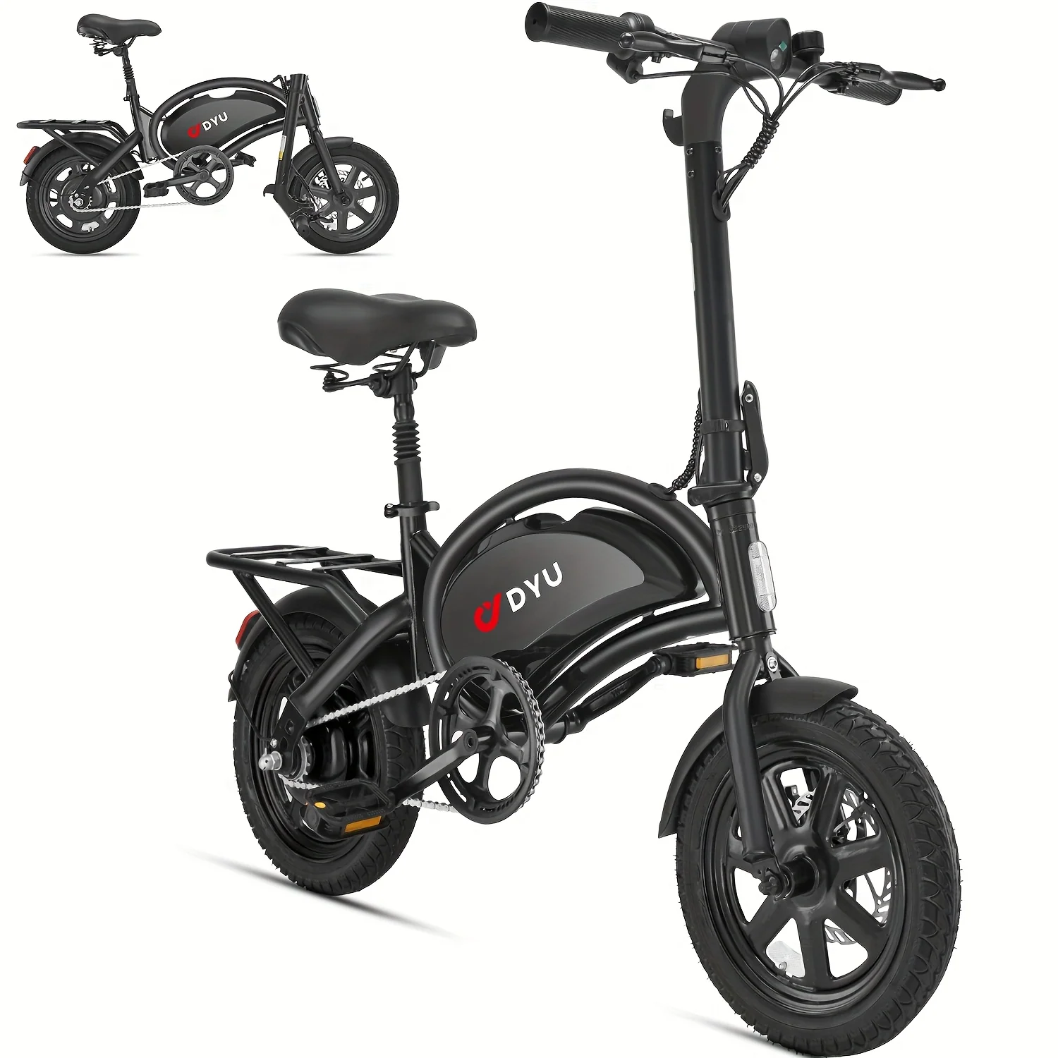 14 Inch Folding Electric Bike with USB Compatibility