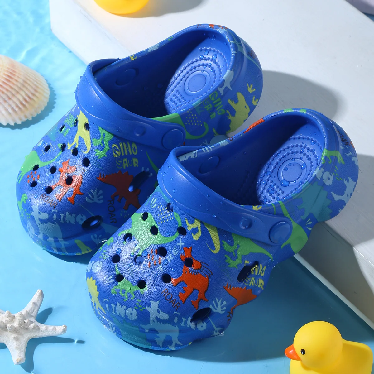 Dinosaur Print Clogs for Boys