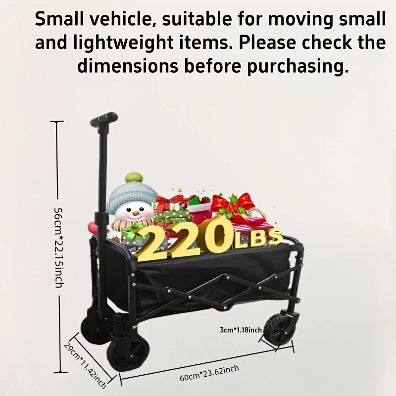 Heavy-Duty Folding Utility Cart with All-Terrain Wheels