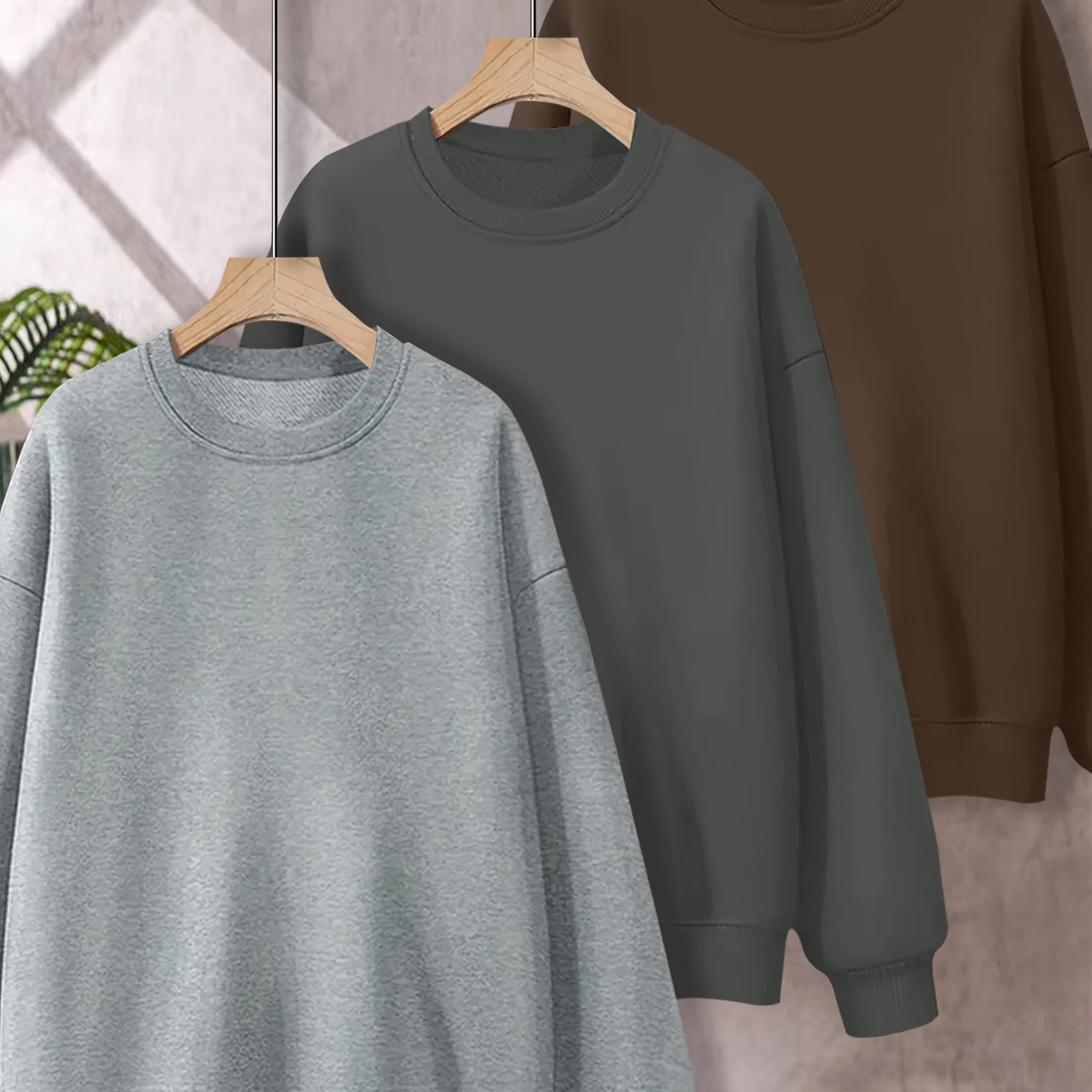 Plus Size Three-Piece Sweatshirt Set for Women