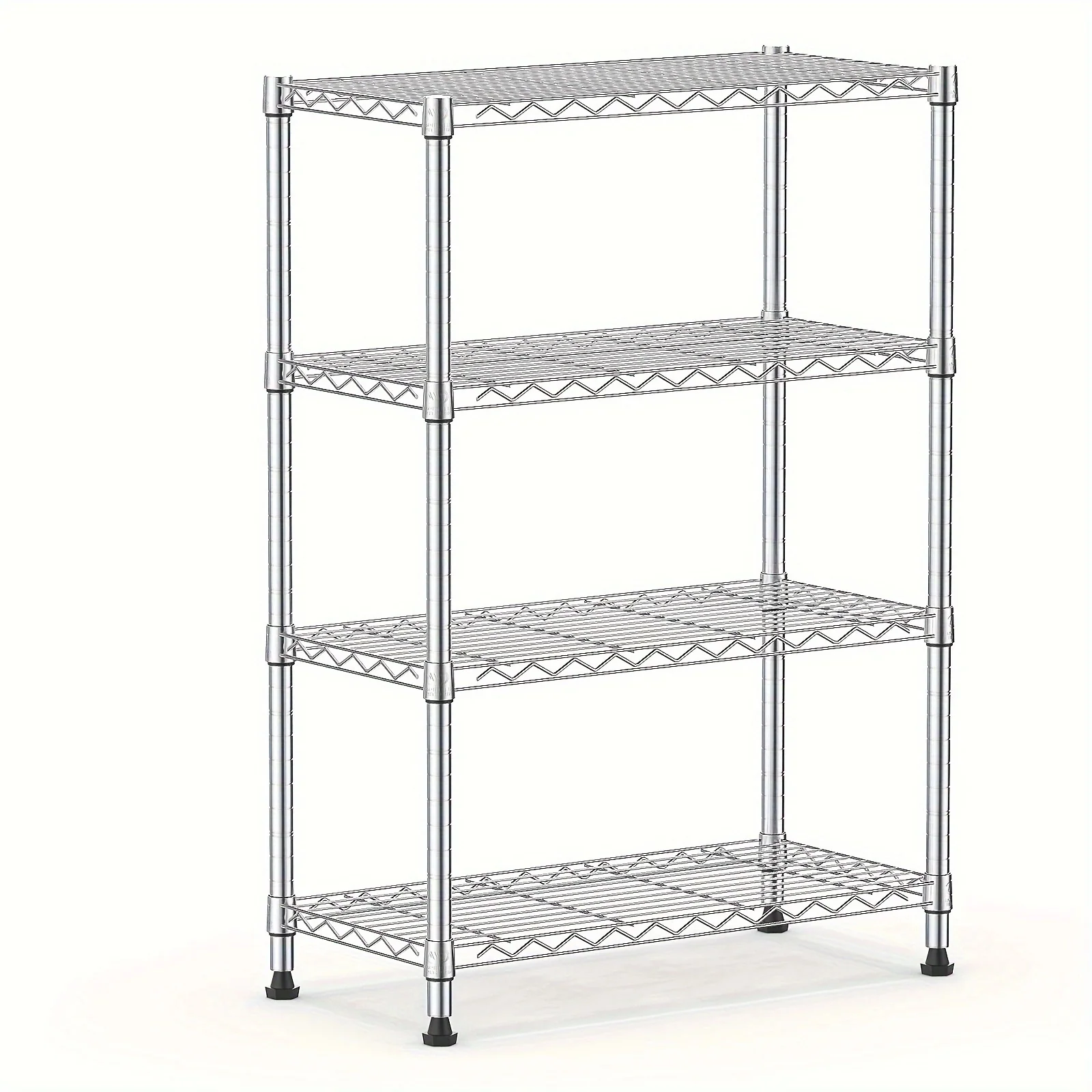 Heavy-duty 4 or 5-tier steel storage shelving unit
