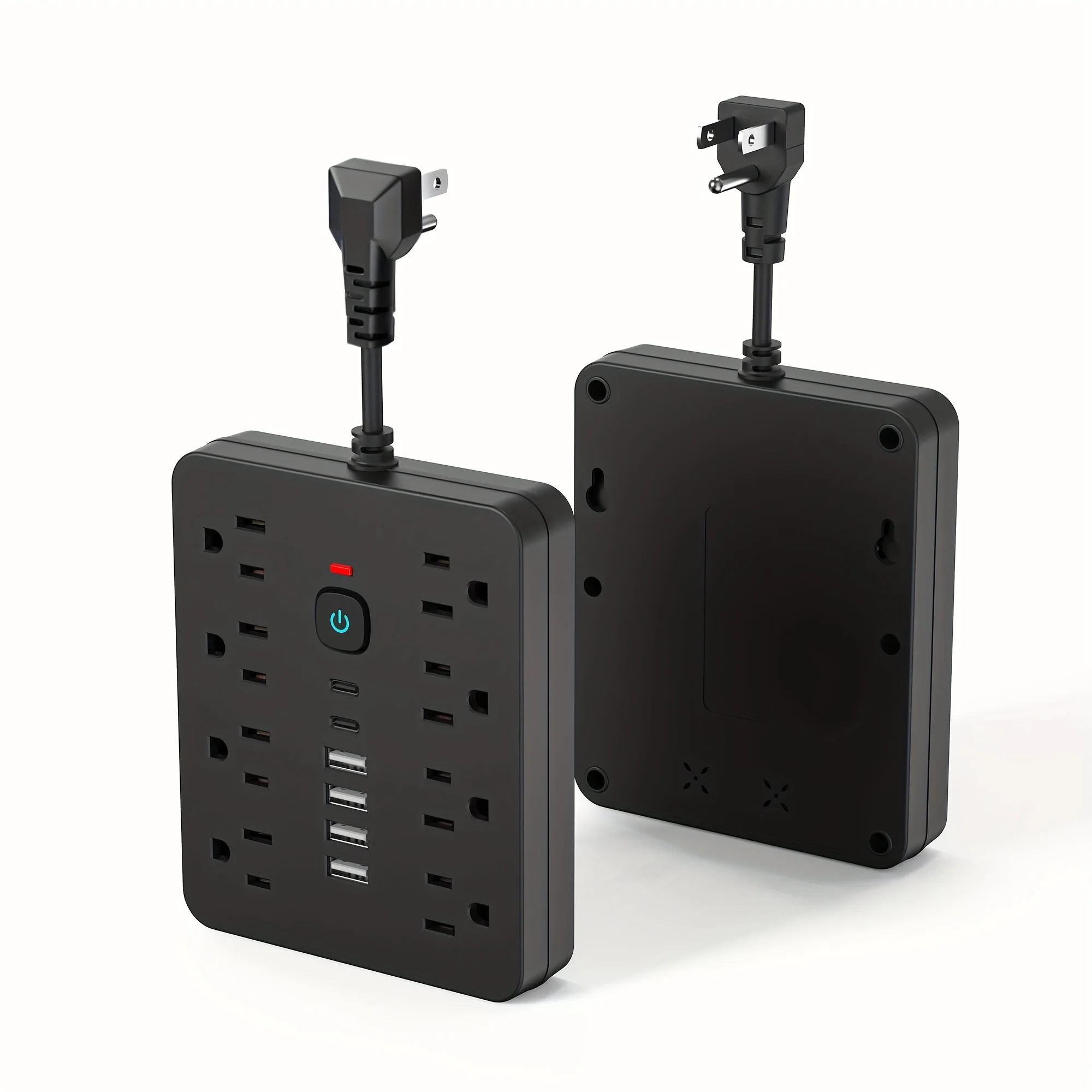 14-in-1 power strip with surge protection, 8 AC outlets and 6 USB ports