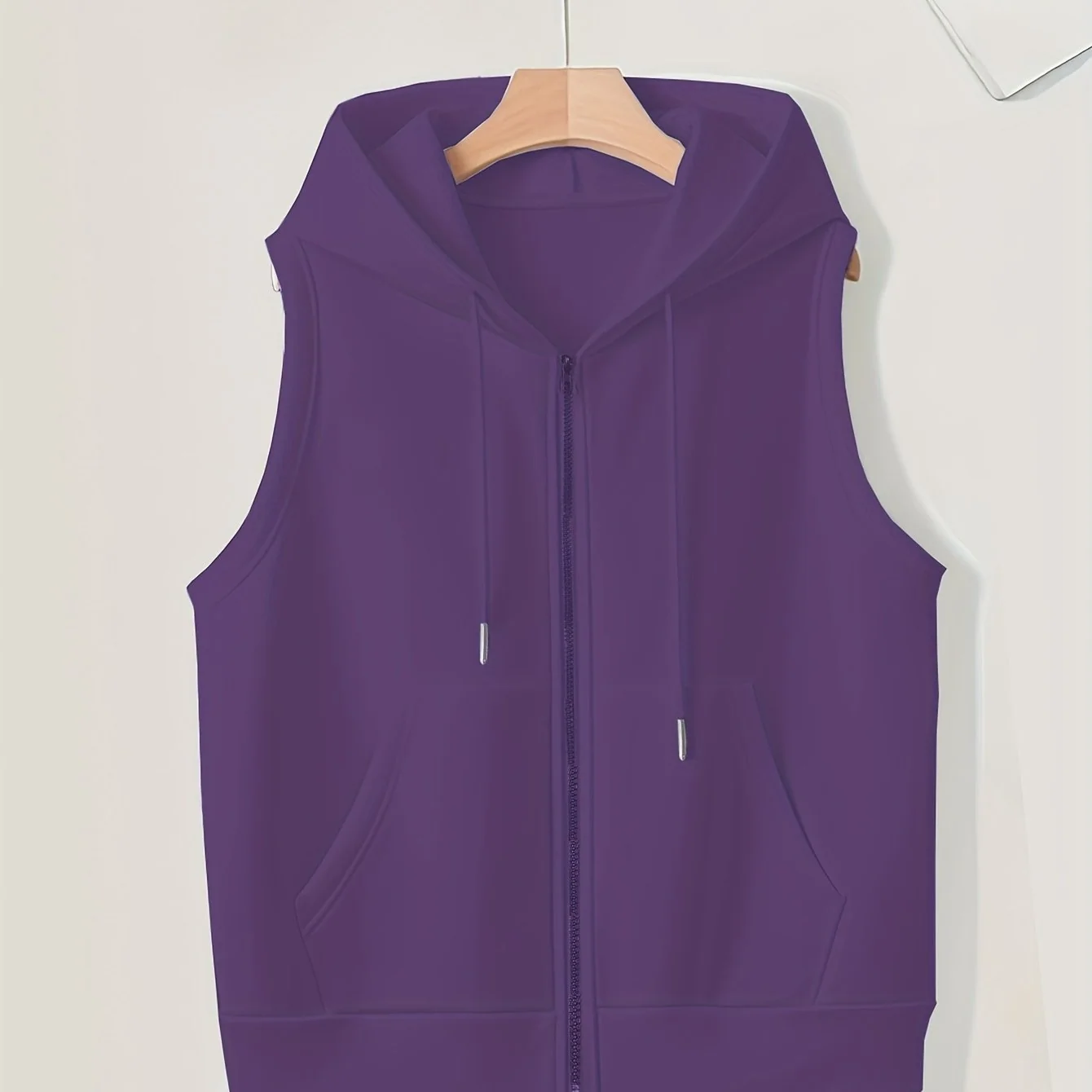 Plus Size Hooded Zip-Up Jacket with Side Pockets