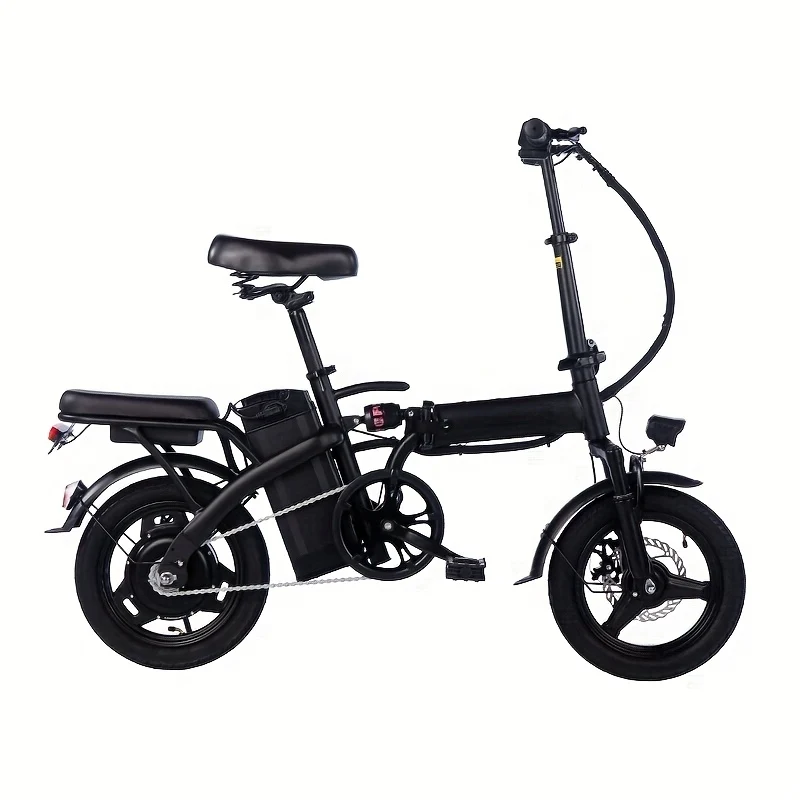 14-inch foldable electric bicycle with 48V lithium battery and 19 mph top speed