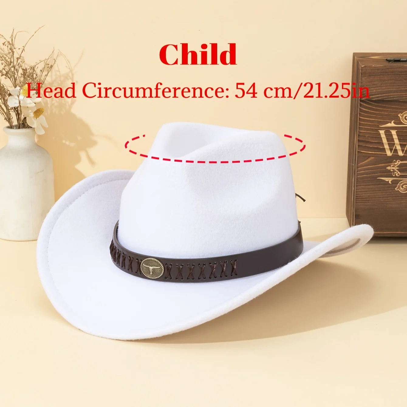 Retro felt hat with colorful designs for parent-child matching