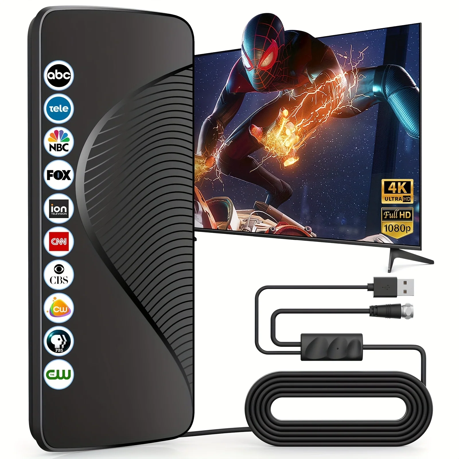 Long-Range HD Indoor TV Antenna with 150-Mile Reception