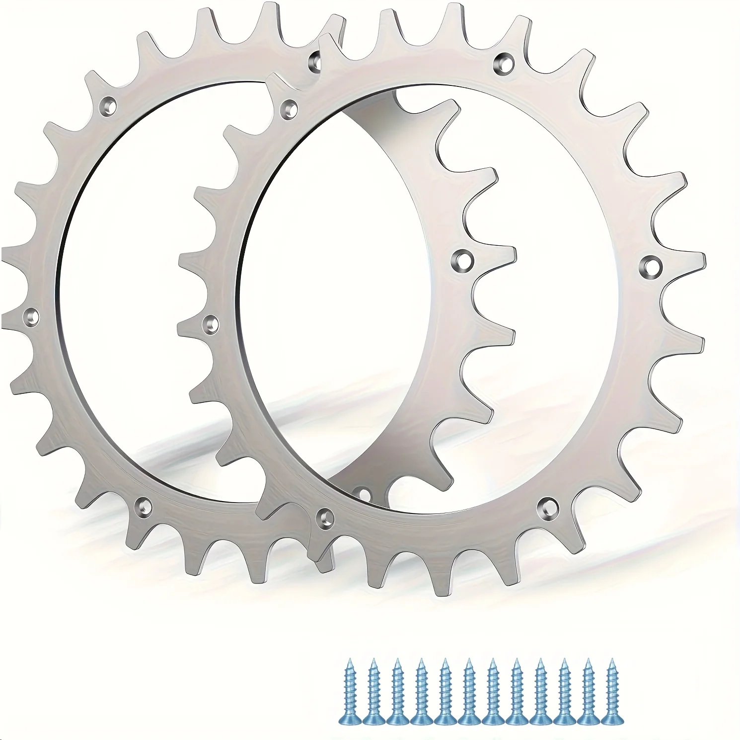 Stainless steel spikes for robotic lawnmower wheel traction