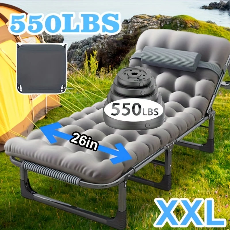 Foldable single bed for adults with sturdy frame