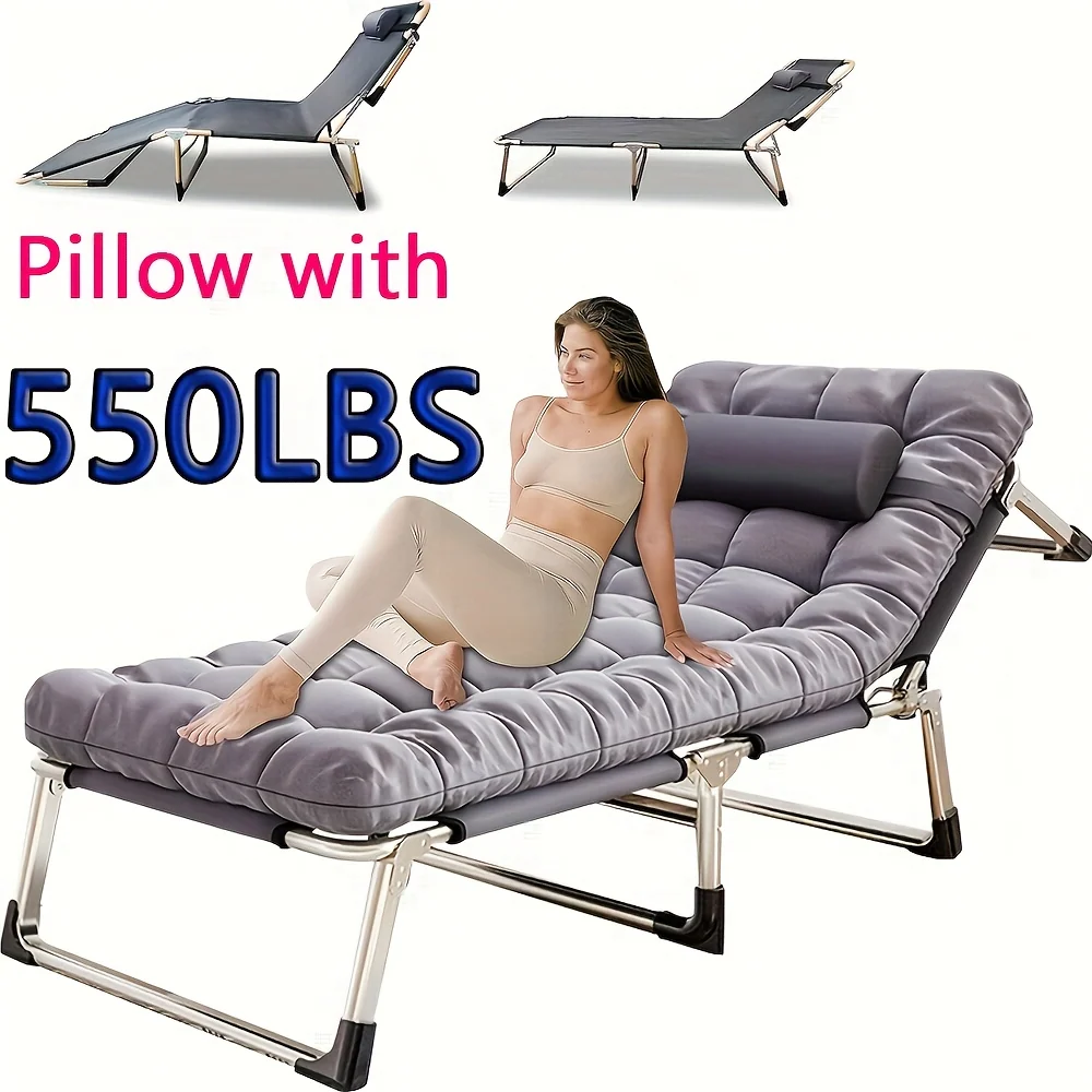 Foldable single bed for adults with sturdy frame