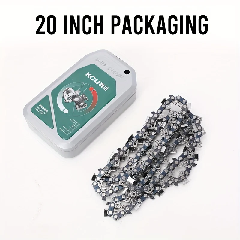 20-inch alloy chainsaw chain with rounded teeth for smooth cutting