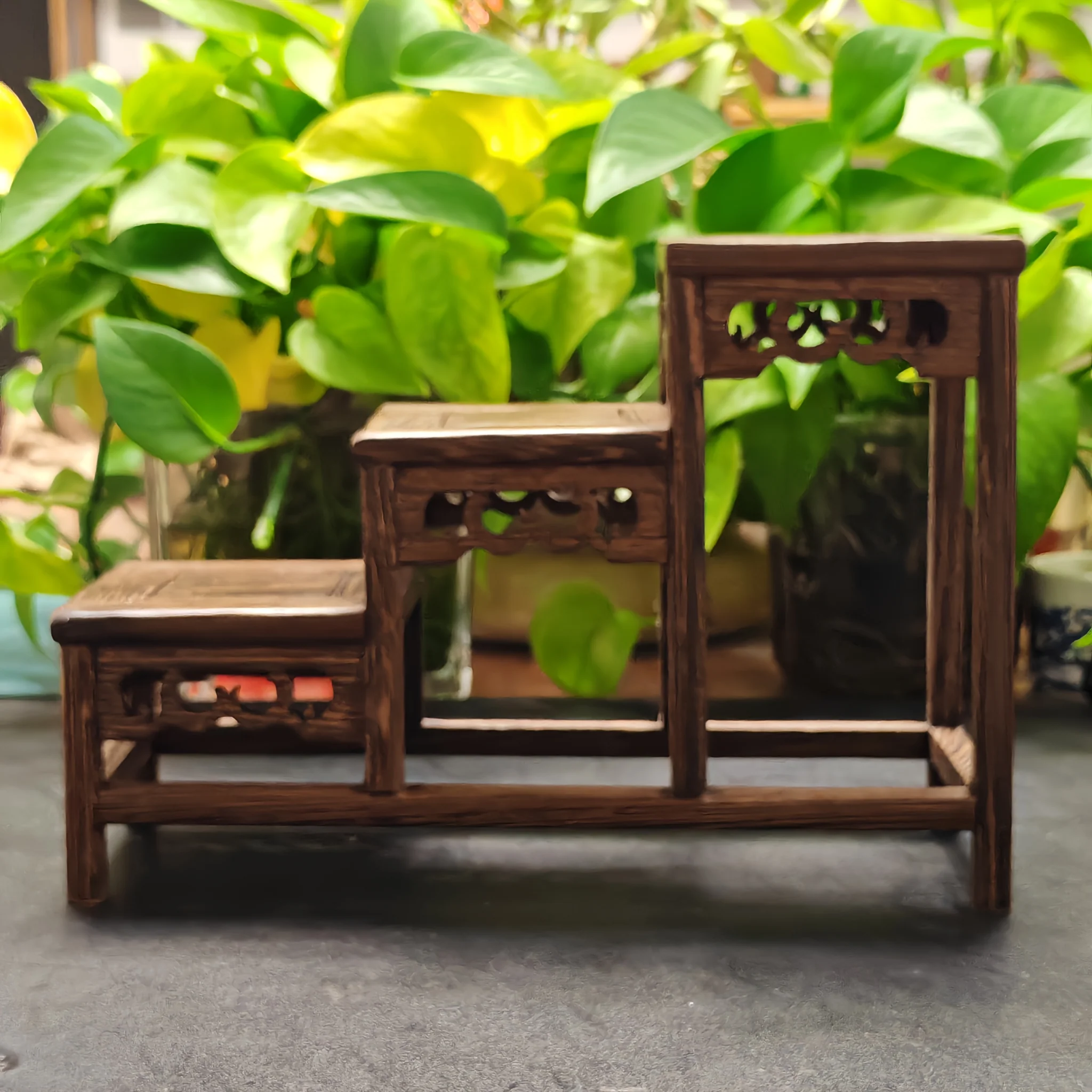 Handmade solid wood vintage chicken wing display stand