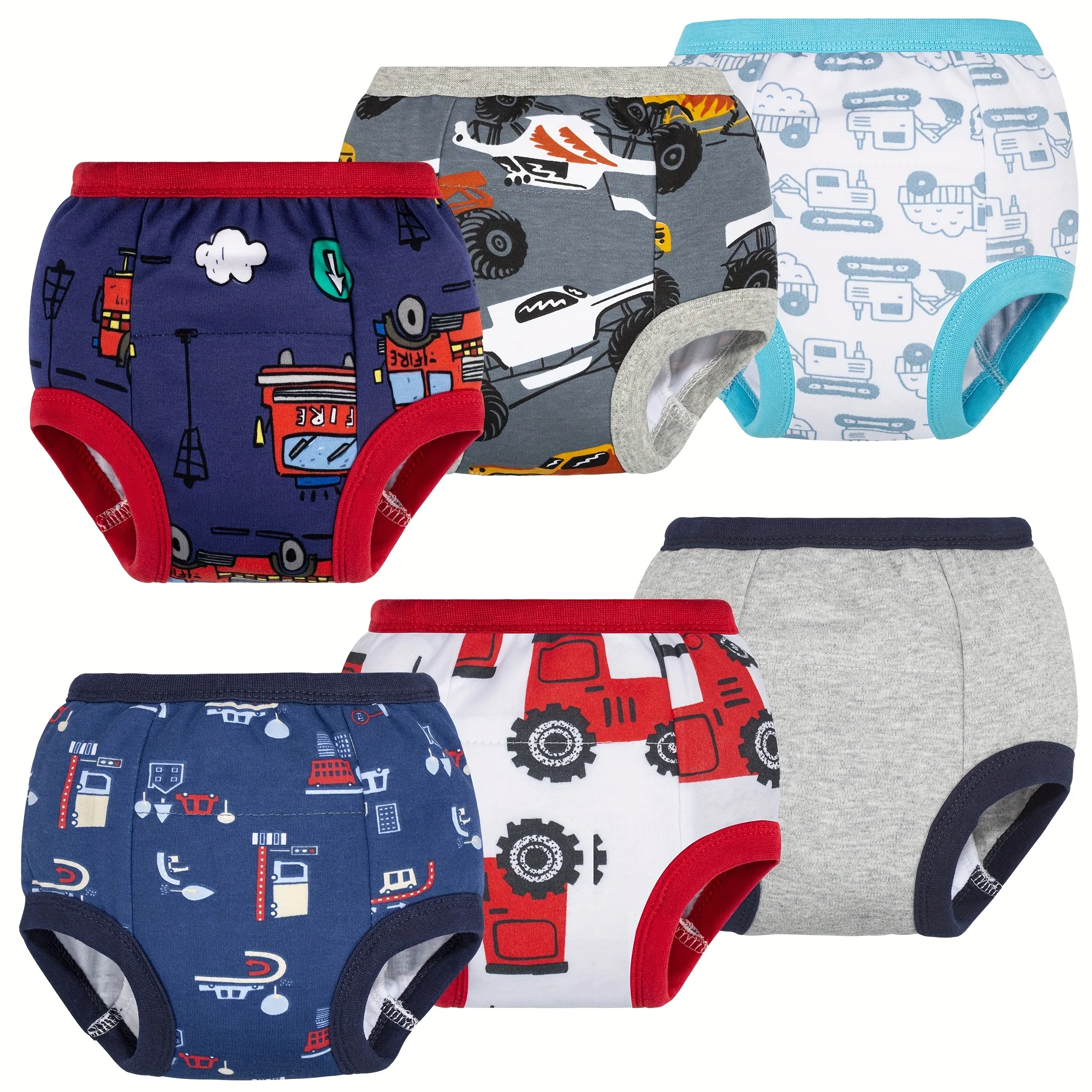 Soft 100% Cotton Potty Training Pants for Boys (Set of 6)
