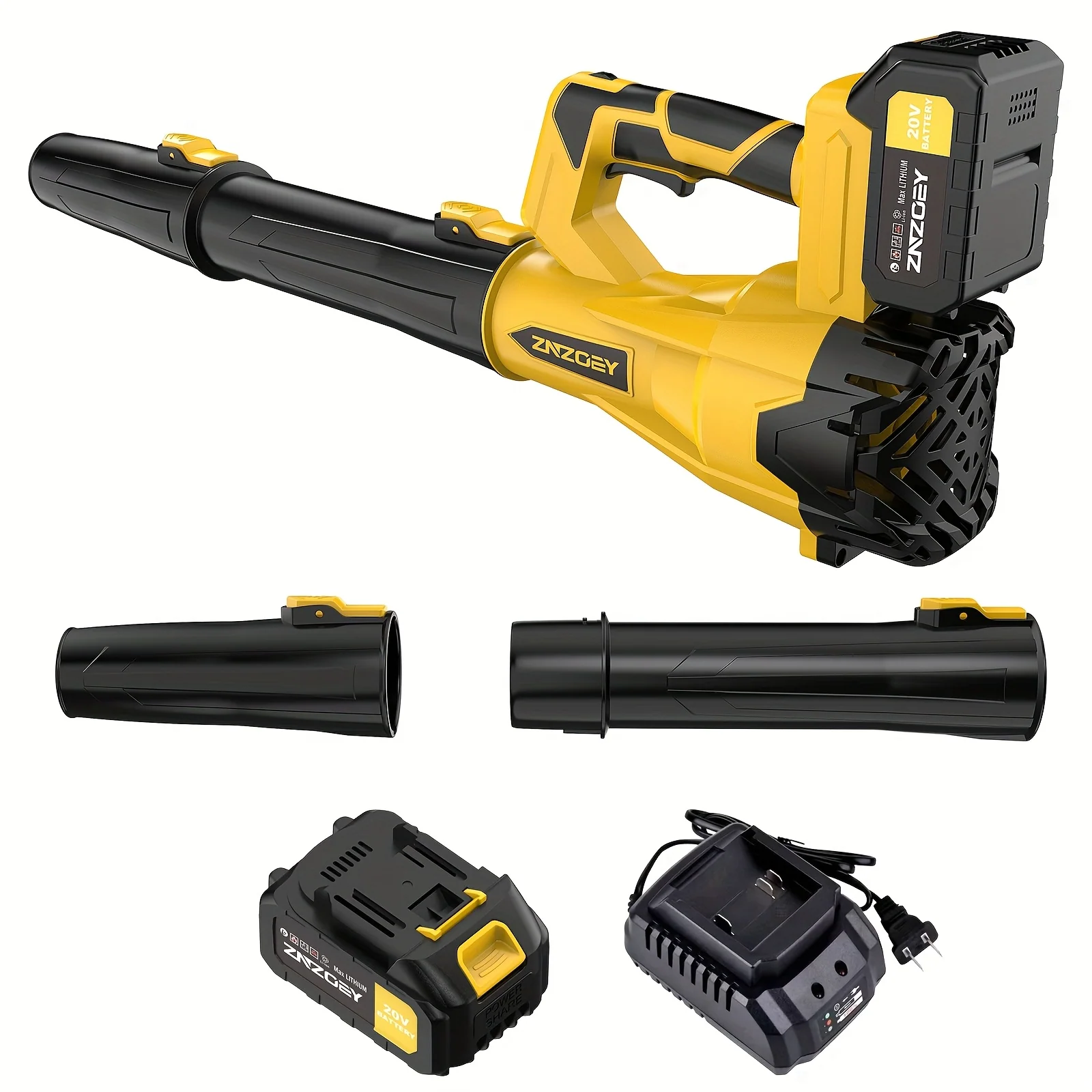 Cordless leaf blower with 580CFM airflow and 4.0Ah battery