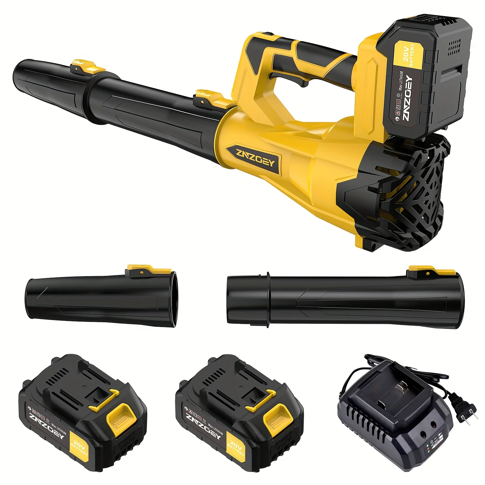 Cordless leaf blower with 580CFM airflow and 4.0Ah battery