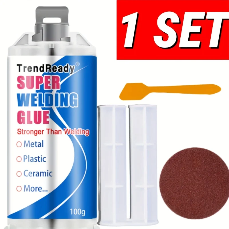 Heavy-Duty Casting Glue with Mixing Kit – 100g High-Strength Liquid Adhesive for Metal Repairs
