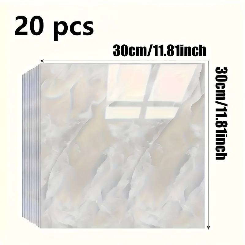 Self-adhesive marble-pattern ceramic tile wall stickers