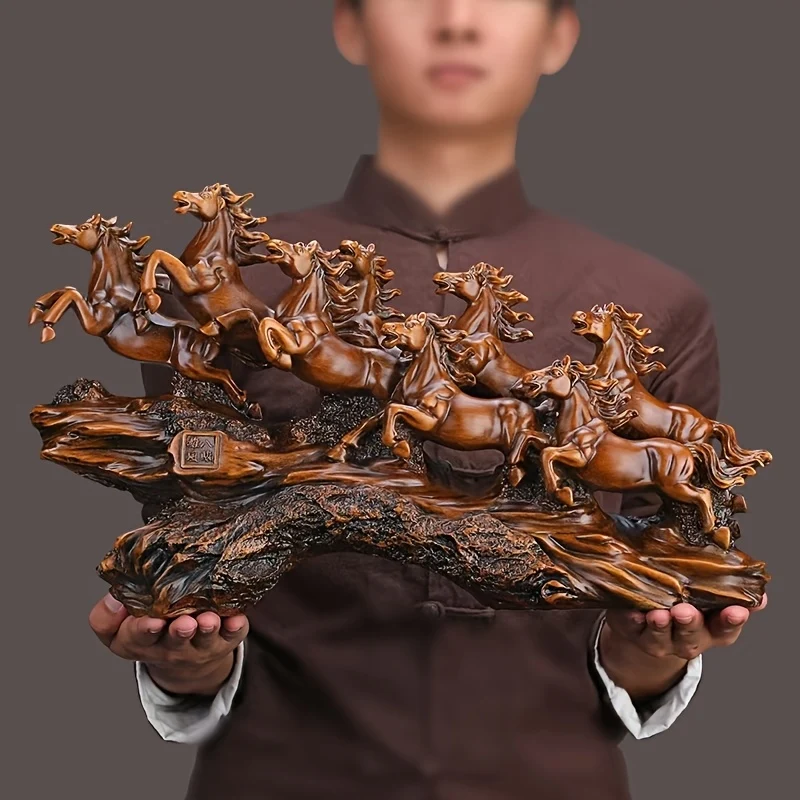 Resin horse sculpture - decorative home and office ornament
