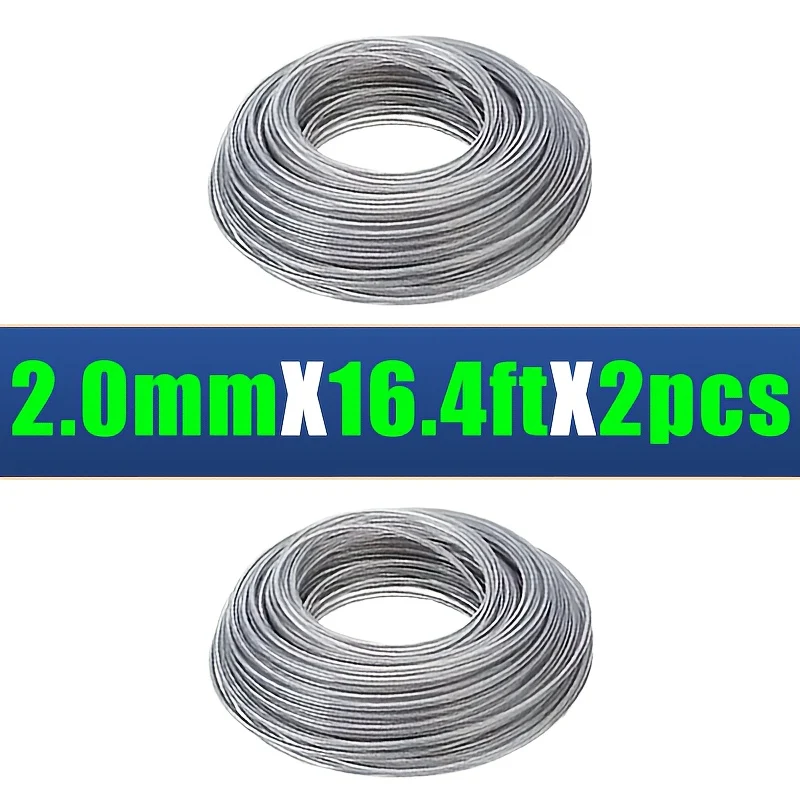 Steel-core nylon trimmer line set in multiple diameters for lawn mowers
