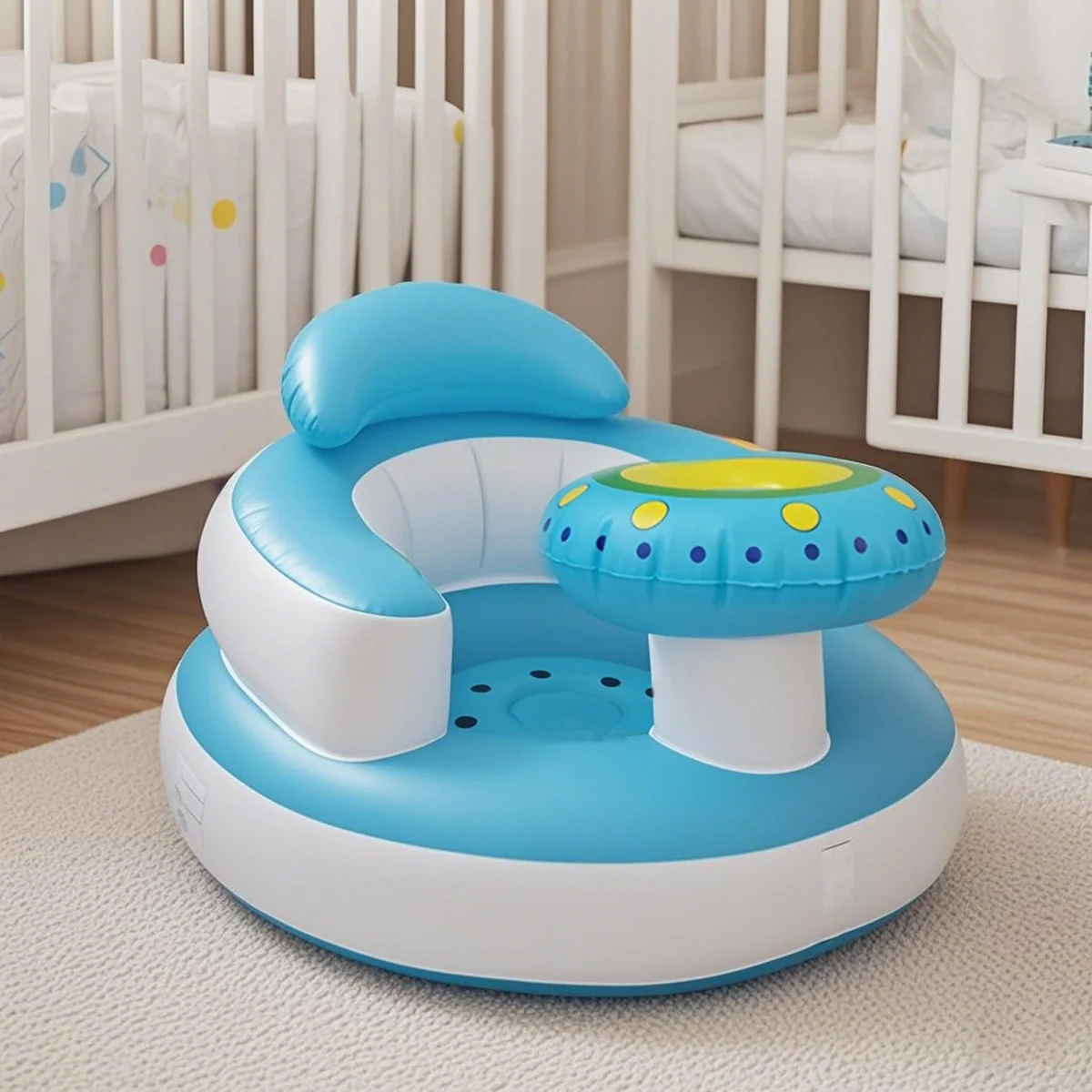 Foldable Baby Seat with Anti-Fall Design and Non-Slip Base