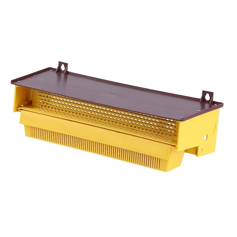 Yellow plastic bee pollen trap with ventilated extraction tray