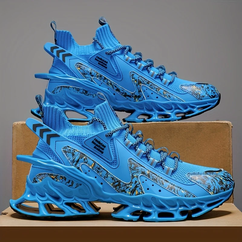 Men's Lightweight Breathable Training Sneakers with Cushioned Sole