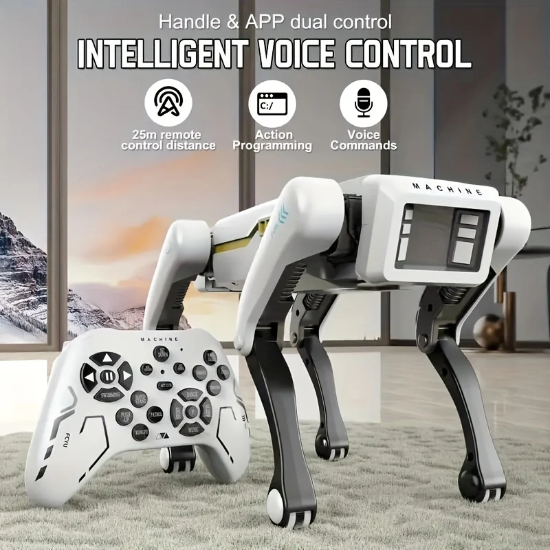 AI interactive robot dog with programmable voice commands