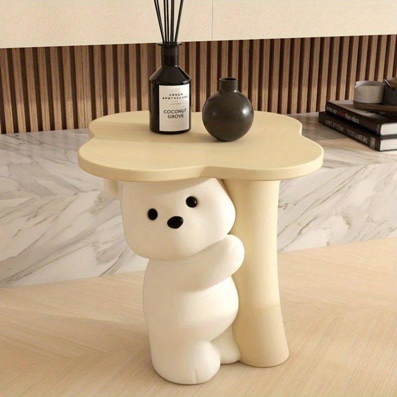 Large bear-shaped resin floor decor for cozy room accents