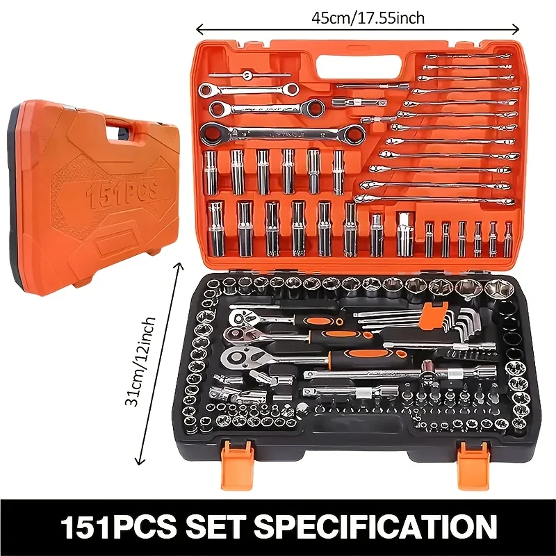 151-piece professional auto repair tool set