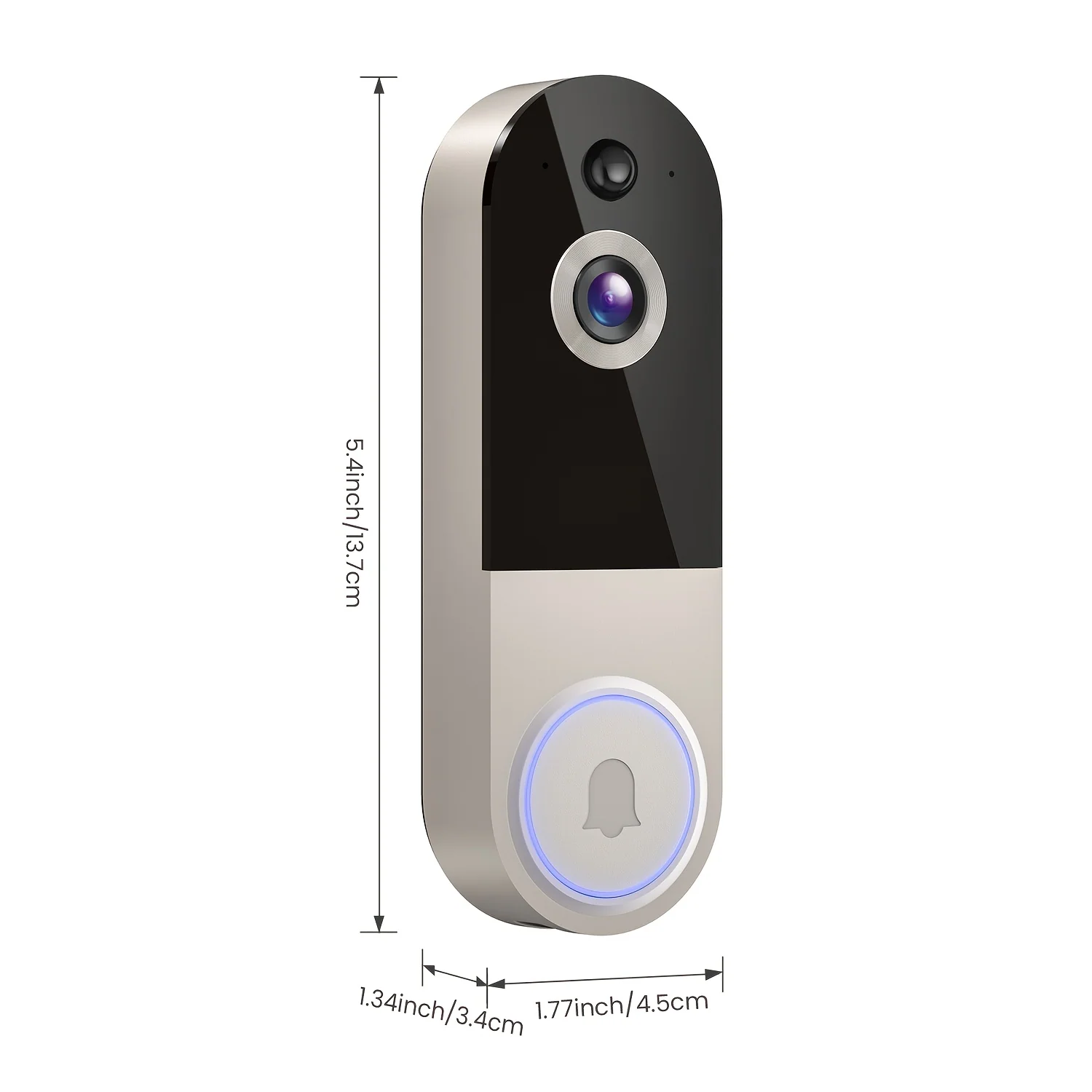 1920P Wireless Doorbell Camera with Night Vision, PIR Motion Sensor, Two-Way Audio and Real-Time Alerts