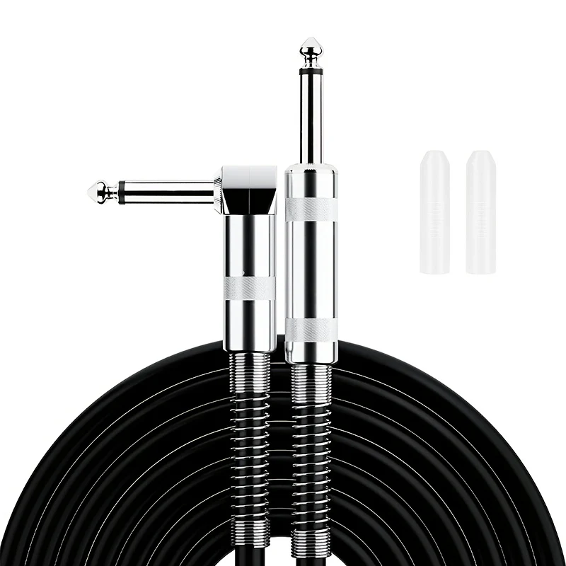 10‑Foot 1/4‑Inch Straight to Right‑Angle Guitar/Bass/Electric Mandolin Power Cable with Protective Case