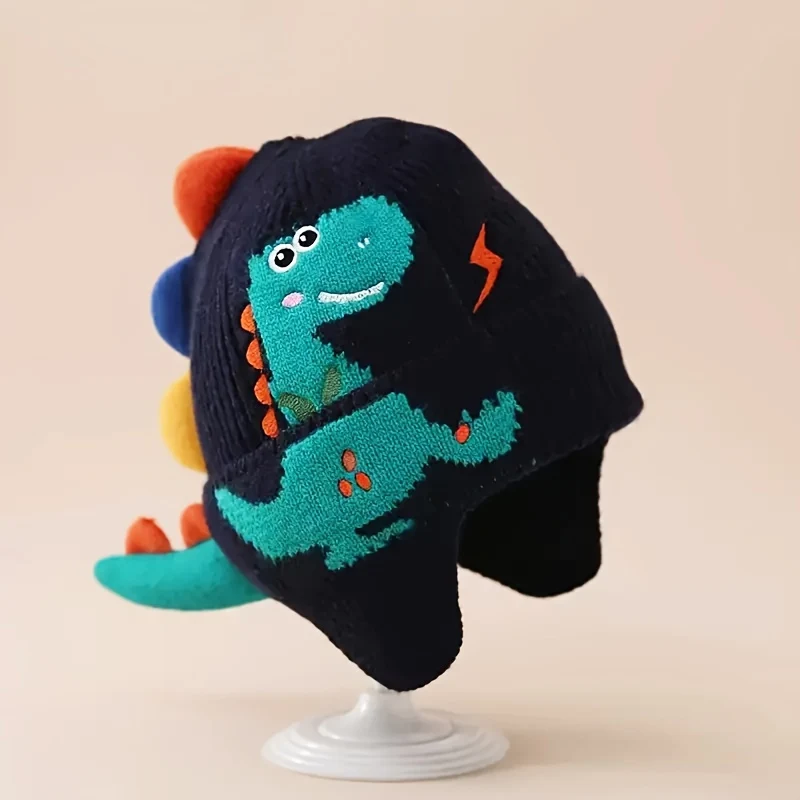 Plush ear flap winter beanie for kids ages 3 to 10