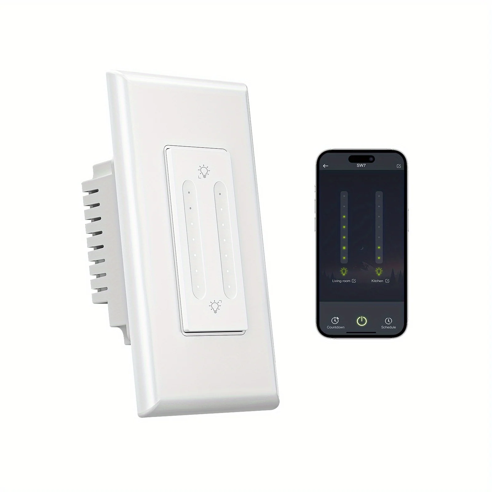 Gosund Smart Dual Dimmer Switch - Wi-Fi, Alexa & Google Home Compatible