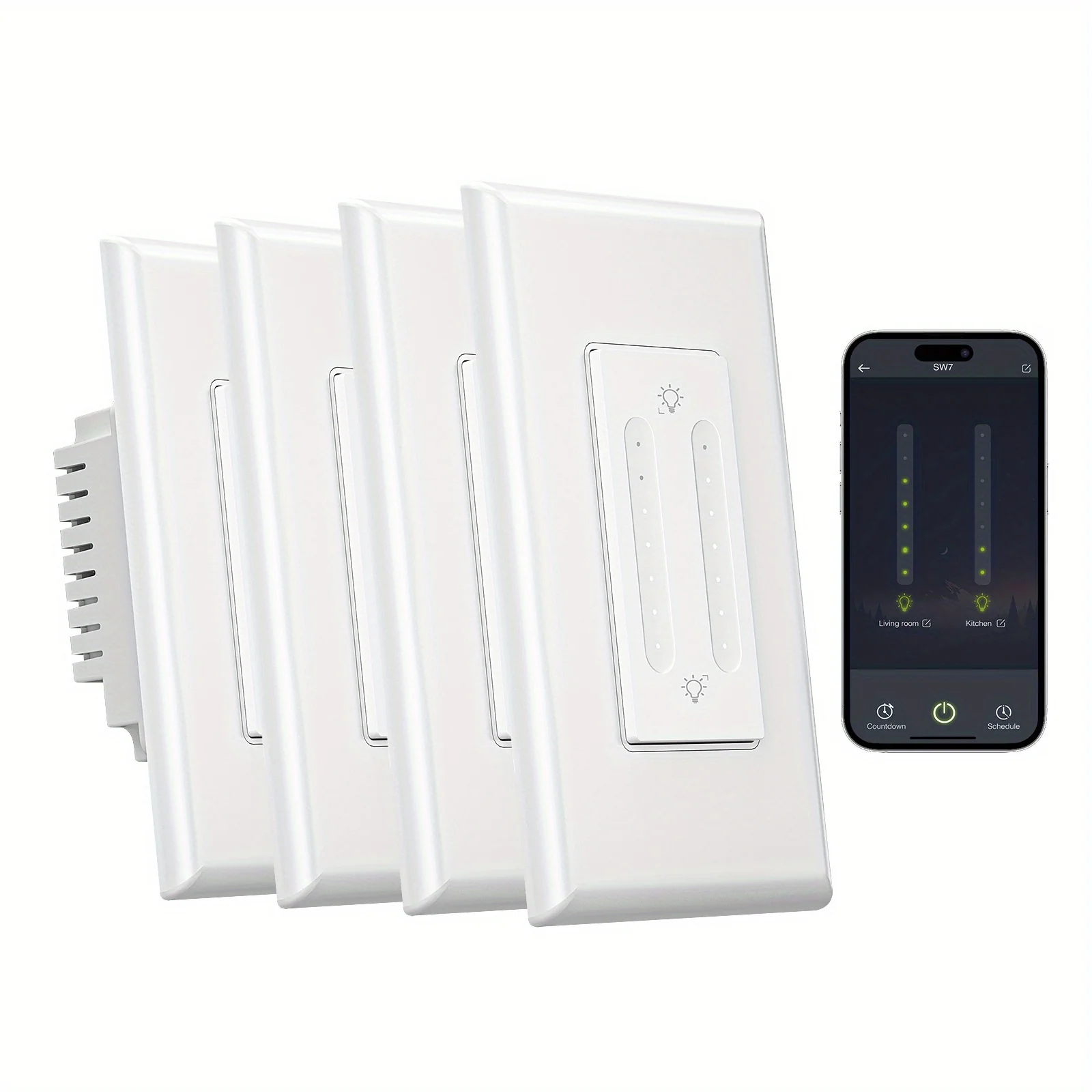 Gosund Smart Dual Dimmer Switch - Wi-Fi, Alexa & Google Home Compatible
