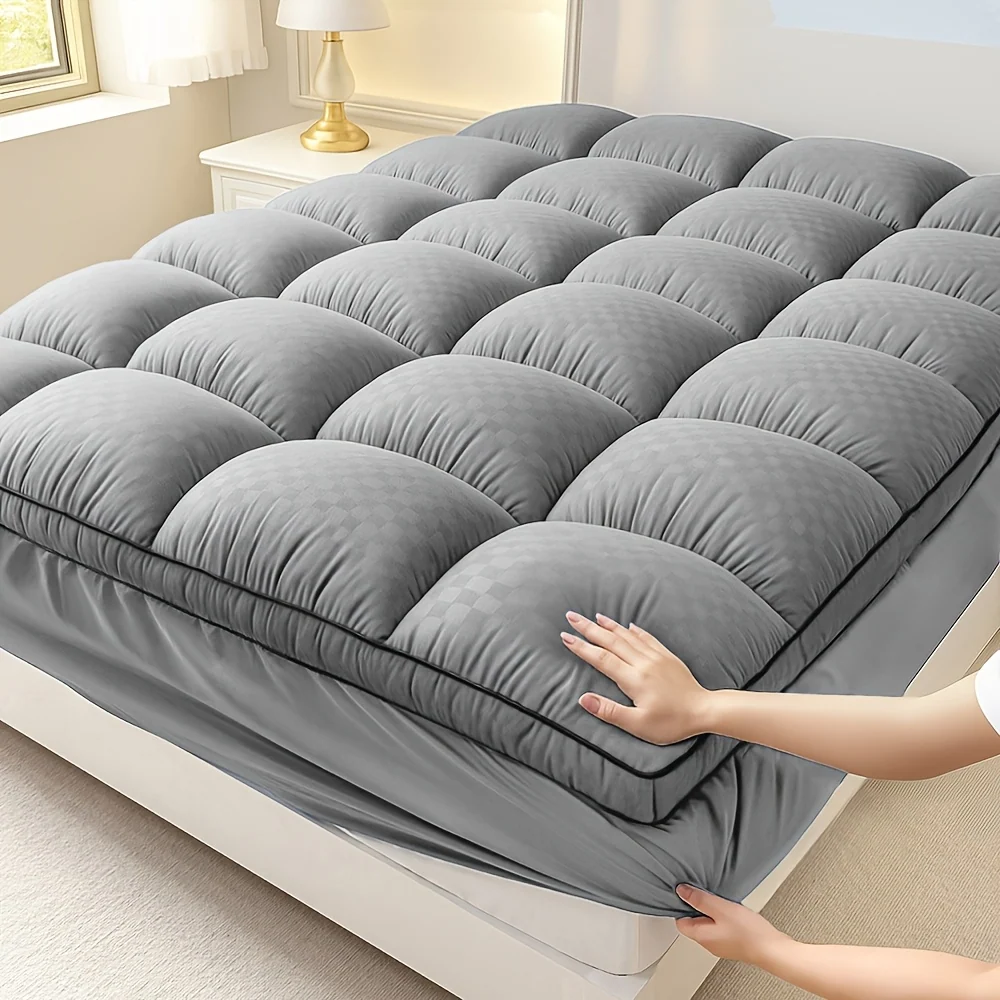 Extra-thick queen mattress topper for enhanced comfort