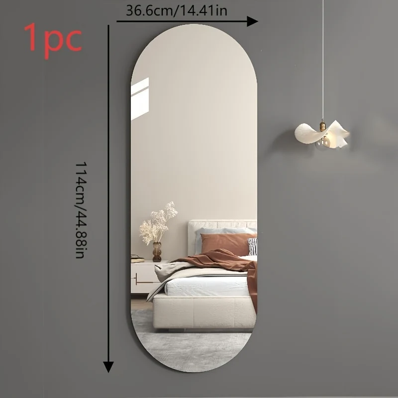 High-definition self-adhesive acrylic full-length mirror wall mount