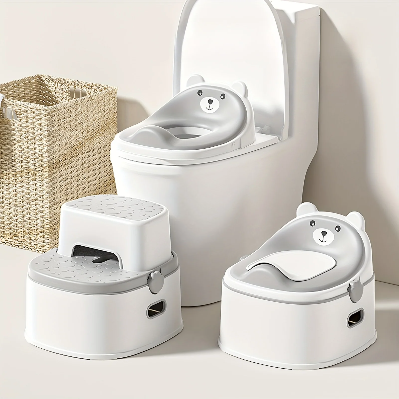 3-in-1 Potty Training Toilet with Step Stool and Seat