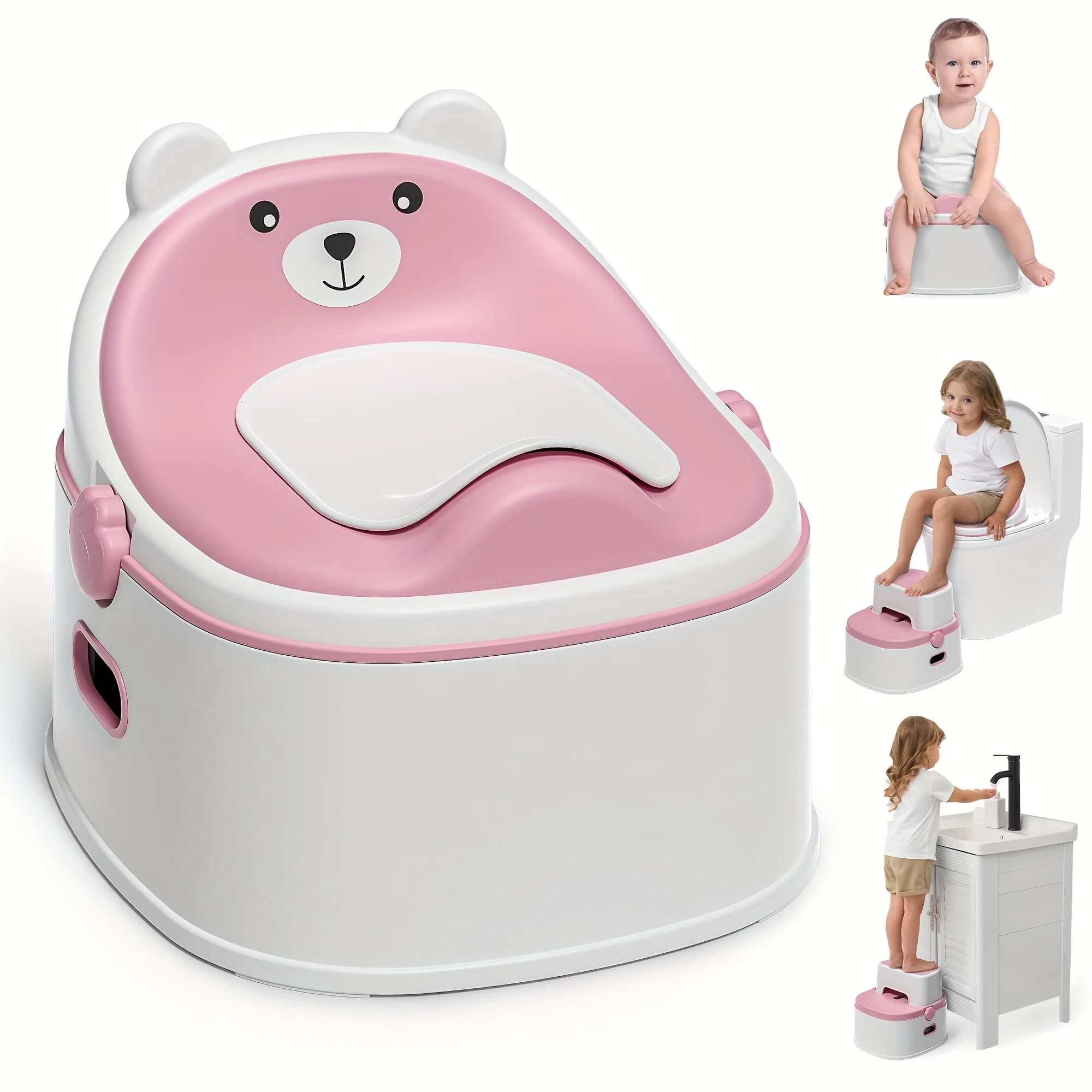 3-in-1 Potty Training Toilet with Step Stool and Seat