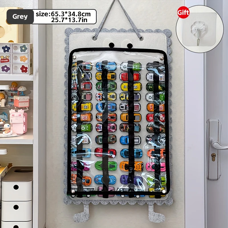 Wall-mounted storage bag with multiple compartments and dust-proof design