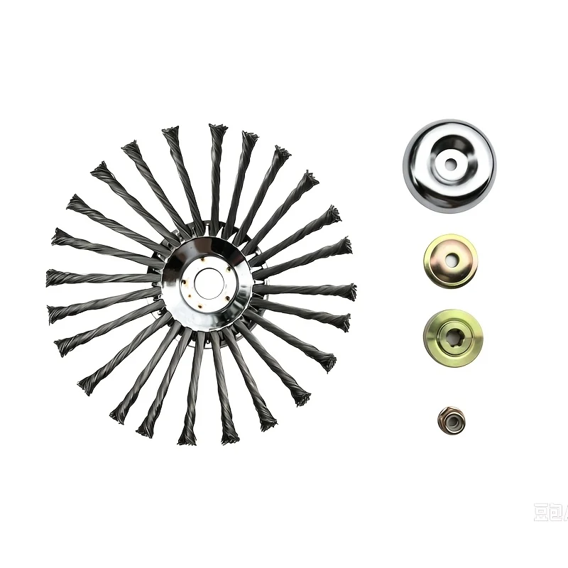 10-inch metal wire cutting wheel set for lawn trimmer attachments