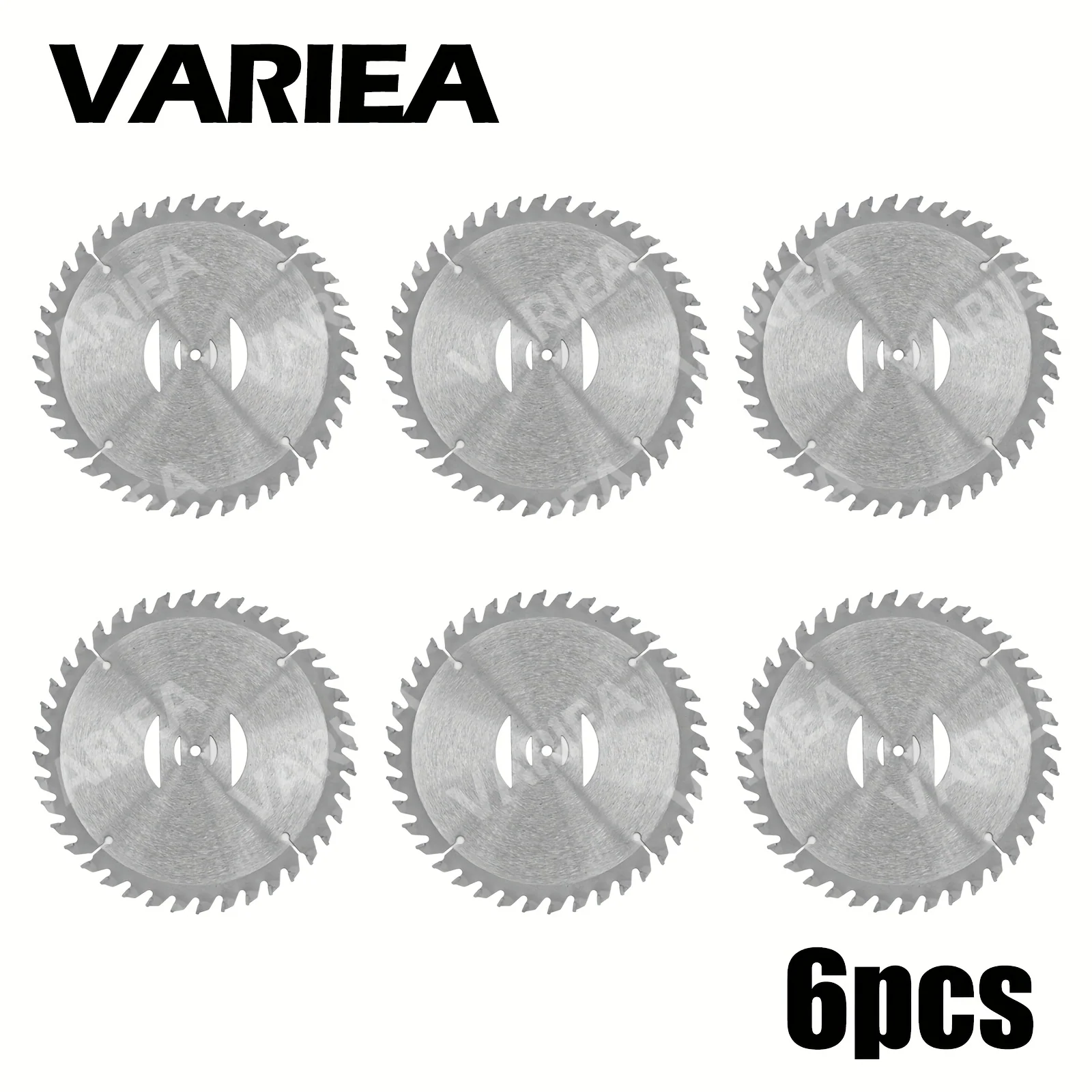 6-piece set of 6-inch 40-tooth metal lawn mower trimming blades