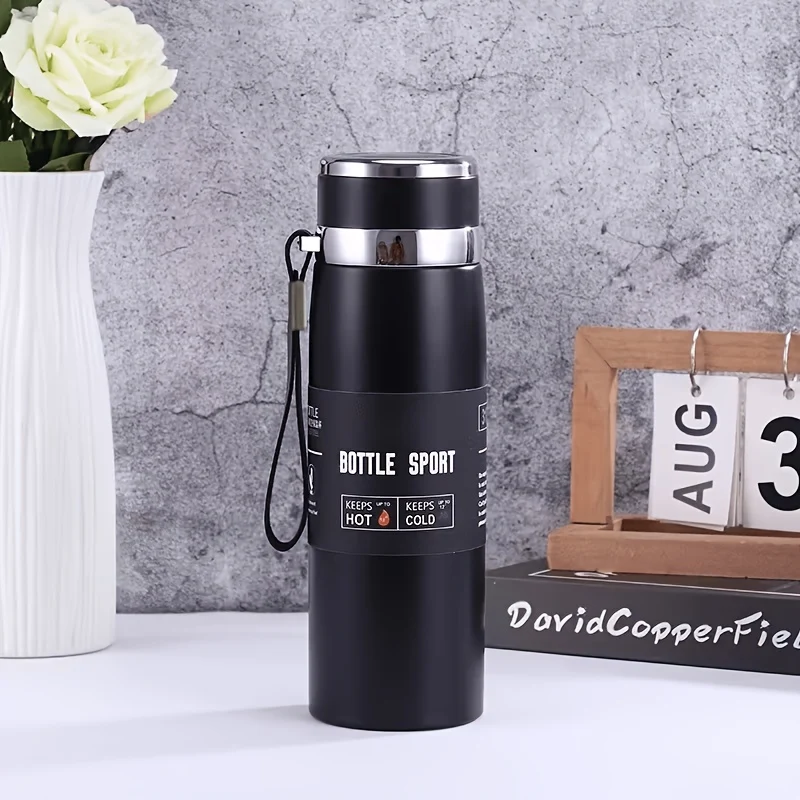 27.05 oz (800 ml) Large Insulated Vacuum Bottle - Leak-Proof Hot and Cold Drink Flask