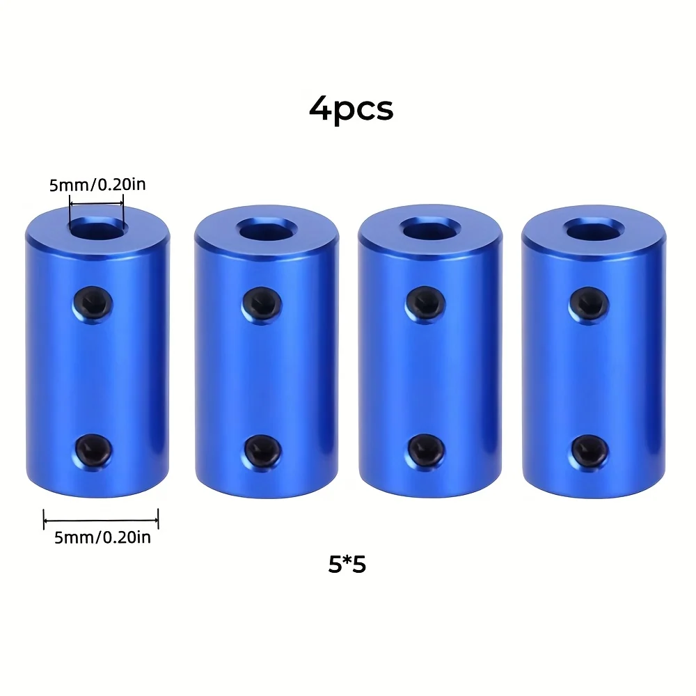 Set of 4 Metal Motor Coupler Connectors (5 mm & 8 mm) for Model Boats, Cars and Aircraft