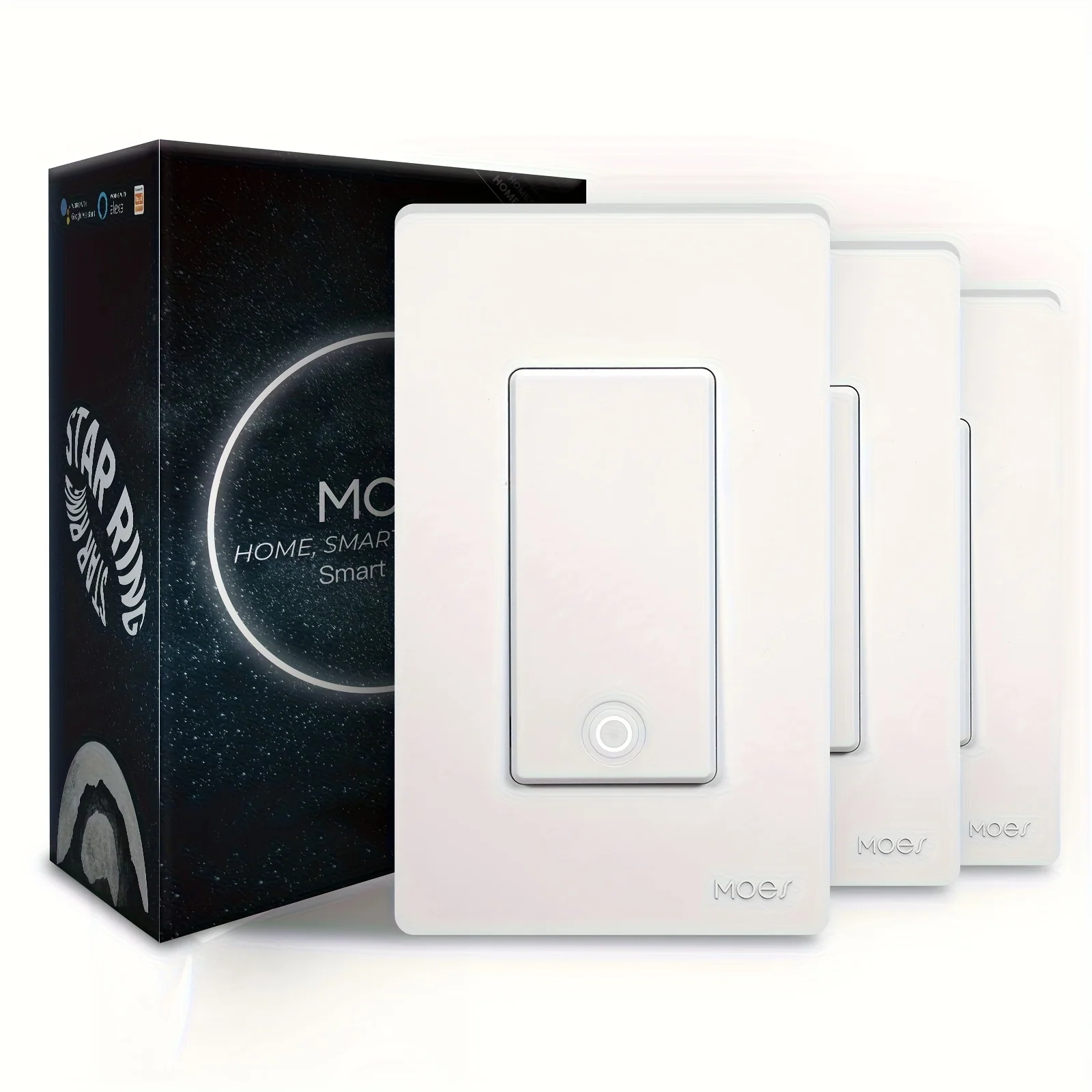 3-Pack WiFi Smart Light Switch, Neutral Wire Required, Works with Alexa & Google Home