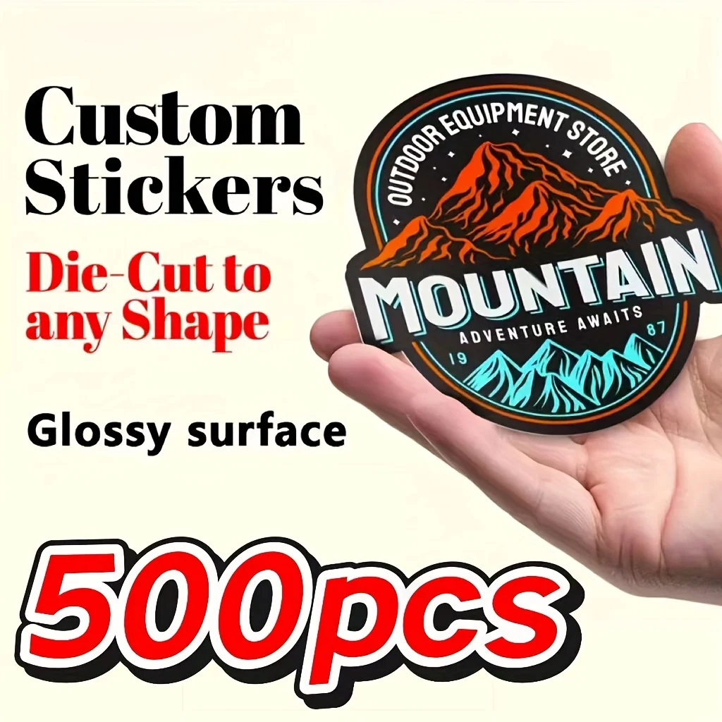 Custom Die-Cut Vinyl Stickers, 2-4 Inches, Scratch-Resistant